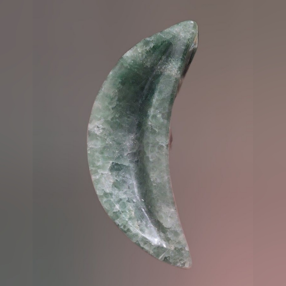 Green Aventurine crescent dish